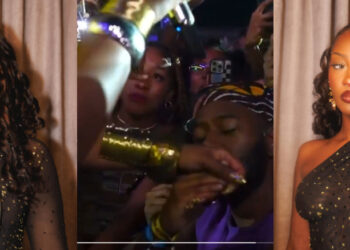 Fans React As Married Man Ditches Wife To Flirt With Tems On Stage