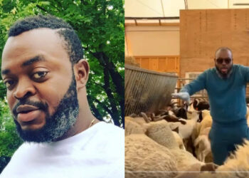 Nollywood Star Yomi Gold Goes Into Goat Farming In The US, Video Sparks Reactions