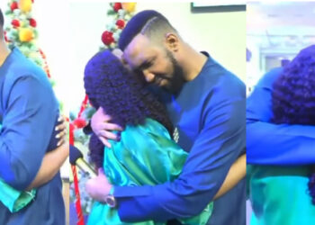 Emotional Moment Pastor Chris Okafor’s Wife Hugged Him After Public Apology Sparks Reactions
