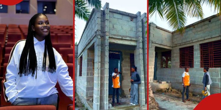 University student overjoyed after building dad magnificent house, gives tour: "Nilianza na zero"