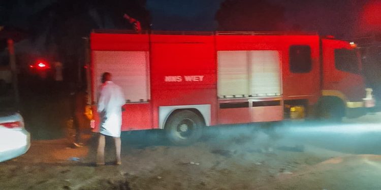 Fire trucks deployed as gas explosion sparks fire at Kirikiri correctional quarters