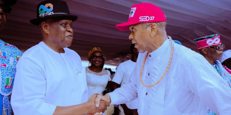 Mammoth crowd as Dafinone shuts down Ughelli, declares for second term