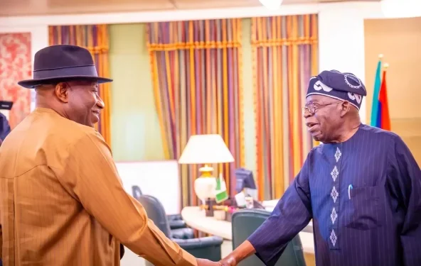 President Tinubu meets Dr. Jonathan at State House
