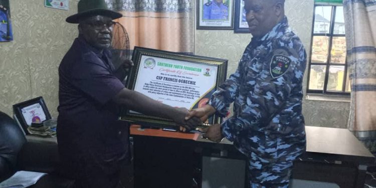 Southern Youth Foundation Honours Diobu DPO For Outstanding Community Policing