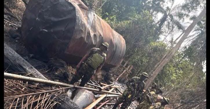 Nigerian troops seize N250m worth of stolen crude, dismantle illegal refineries — Official