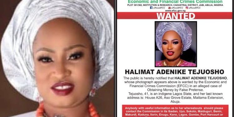 Fraud: Controversial woman, Halimat Adenike Tejuosho, declared wanted by EFCC