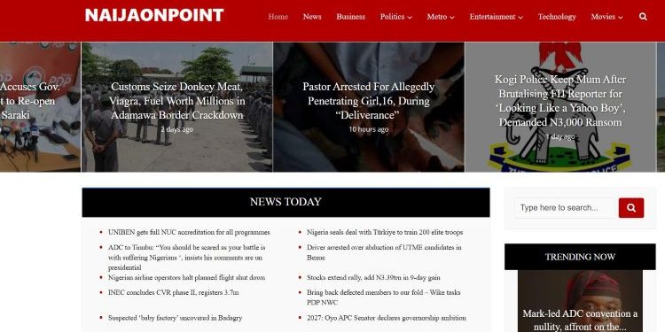 DISCLAIMER: Plagiarism and blackmail by NAIJONPOINT.COM blog