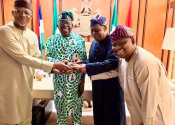 Abiodun, Osoba Presents Sen Adeola, Ogun APC Consensus Guber Candidate, to Tinubu