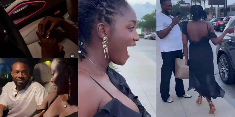 Adekunle Gold stuns Simi with luxury car, diamond ring in viral birthday moment