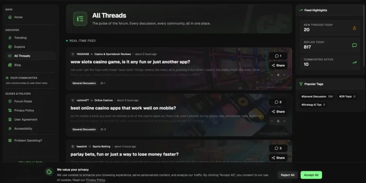 GamblingForum reports increase in responsible gambling discussions