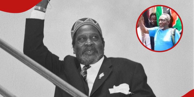 Video of Jomo Kenyatta lookalike leading protest after returning from US goes viral