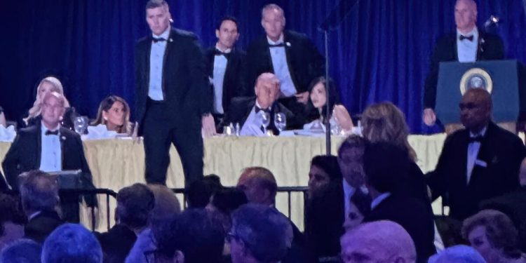 White House correspondents’ dinner becomes the news as reporters take cover